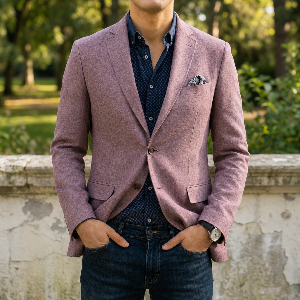 Dane | Men's Slim Fit Notch Lapel Single-Breasted Two-Button Blazer