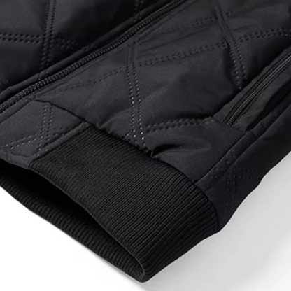Boreas | Men's Diamond Quilted Fleece-Lined Stand Collar Winter Jacket