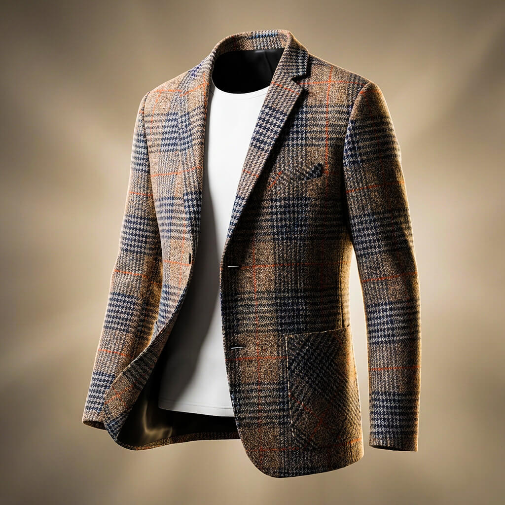 Charles | Men's Houndstooth Notch Lapel Two-Button Blazer