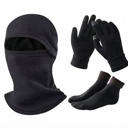 Brigid | Women's Fleece Balaclava Touchscreen Winter Gloves and Socks Set