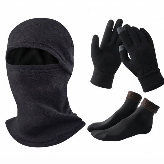 Brigid | Women's Fleece Balaclava Touchscreen Winter Gloves and Socks Set