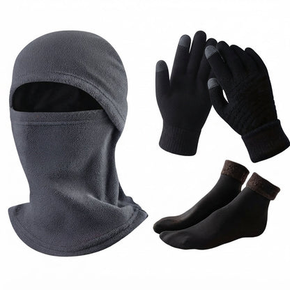 Brigid | Women's Fleece Balaclava Touchscreen Winter Gloves and Socks Set