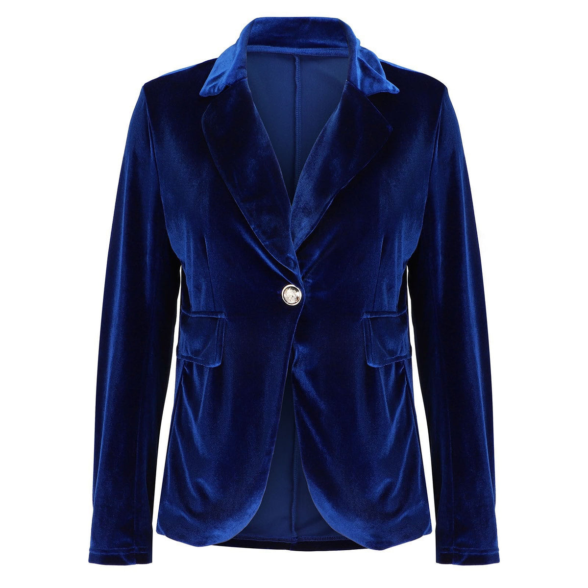Beatrice | Women's Velvet Fitted Notched Lapel Single-Button Blazer