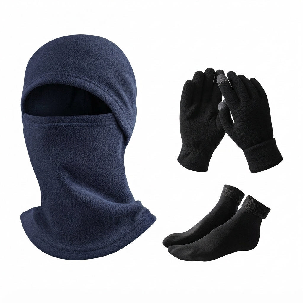Brigid | Women's Fleece Balaclava Touchscreen Winter Gloves and Socks Set