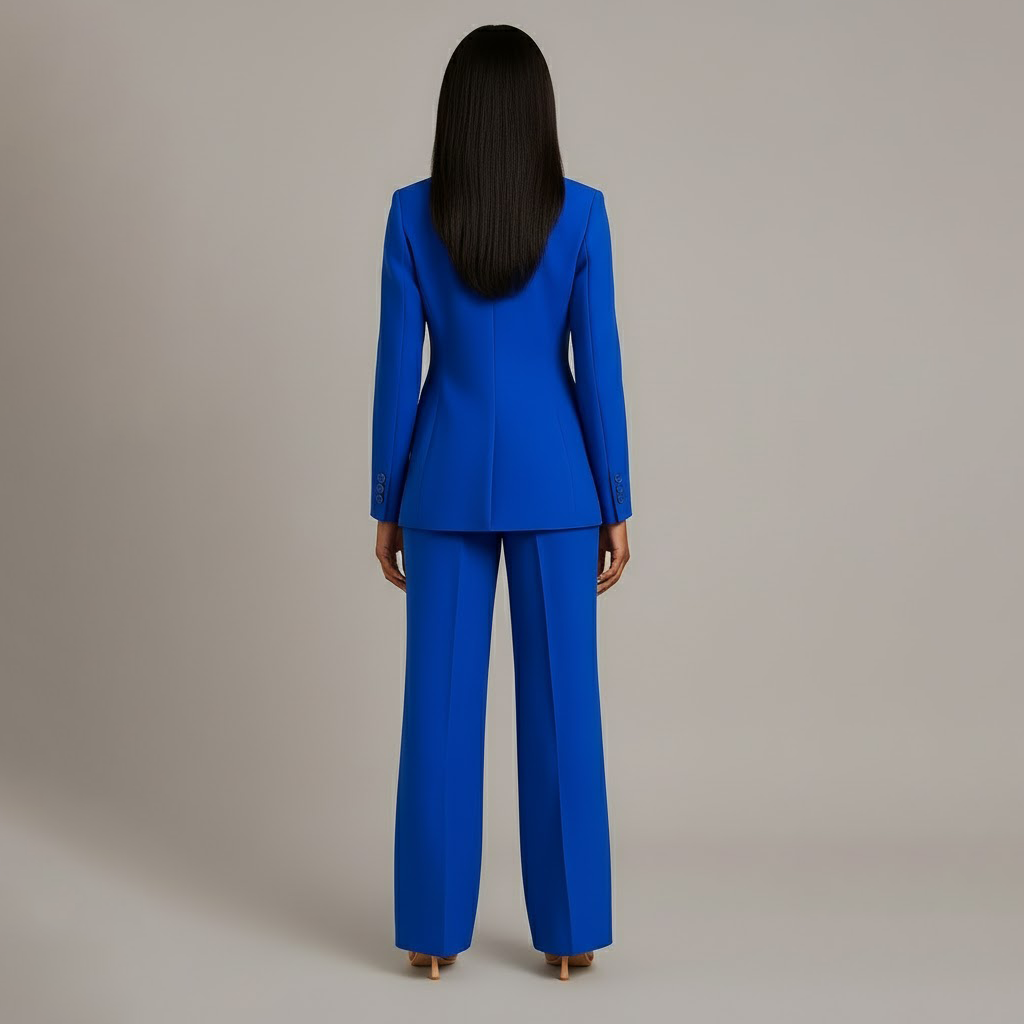 Ella | Women's Tailored Two-Piece Wide Leg Formal Suit Set
