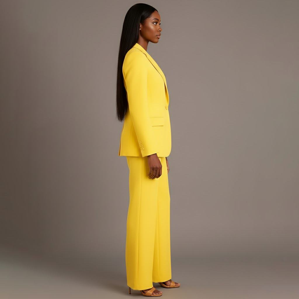 Ella | Women's Tailored Two-Piece Wide Leg Formal Suit Set