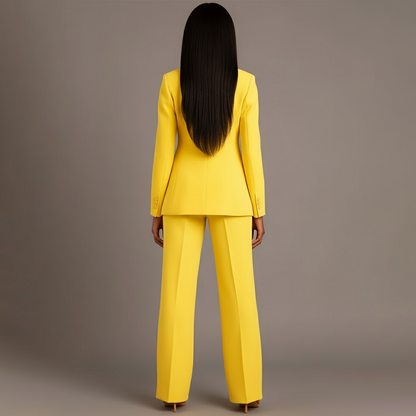 Ella | Women's Tailored Two-Piece Wide Leg Formal Suit Set
