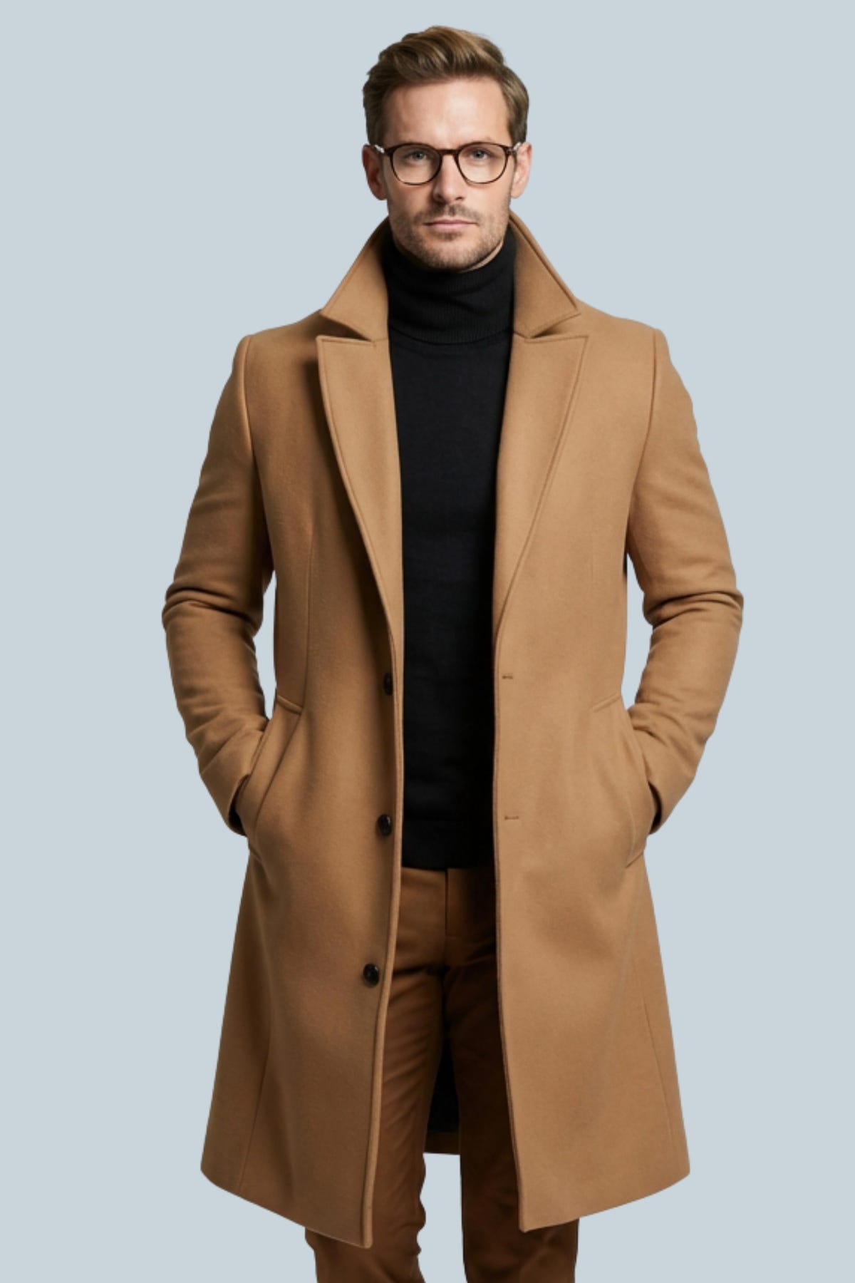 Crawford | Men's Longline Single Breasted Notch Lapel Tailored Winter Coat