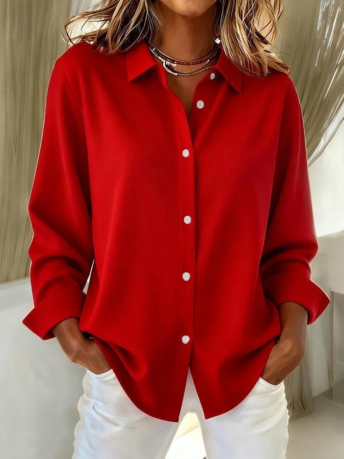 Paloma | Women's Oversized Collared Button Up Long Sleeve Shirt