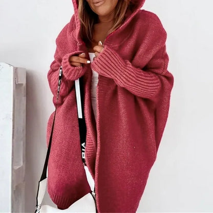 Maeve | Women's Oversized Hooded Long Knit Cardigan Sweater