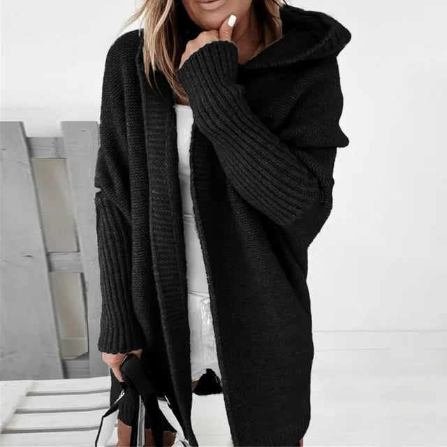 Maeve | Women's Oversized Hooded Long Knit Cardigan Sweater