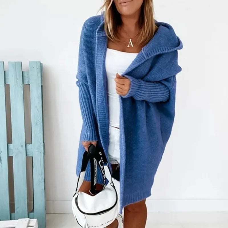 Maeve | Women's Oversized Hooded Long Knit Cardigan Sweater