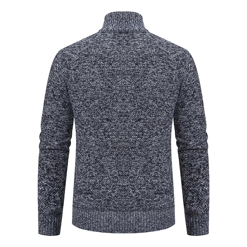 Archer | Men's Full-Zip Mock Neck Textured Knit Cardigan Sweater