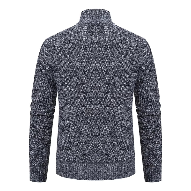 Archer | Men's Full-Zip Mock Neck Textured Knit Cardigan Sweater