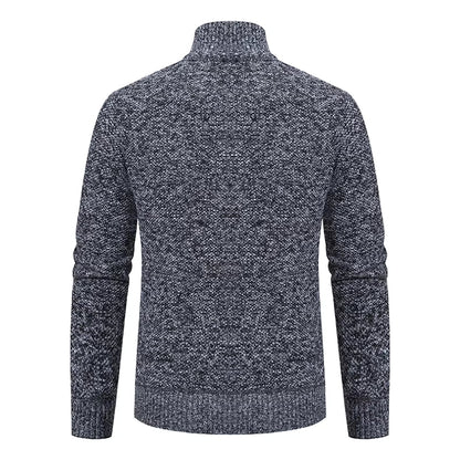 Archer | Men's Full-Zip Mock Neck Textured Knit Cardigan Sweater