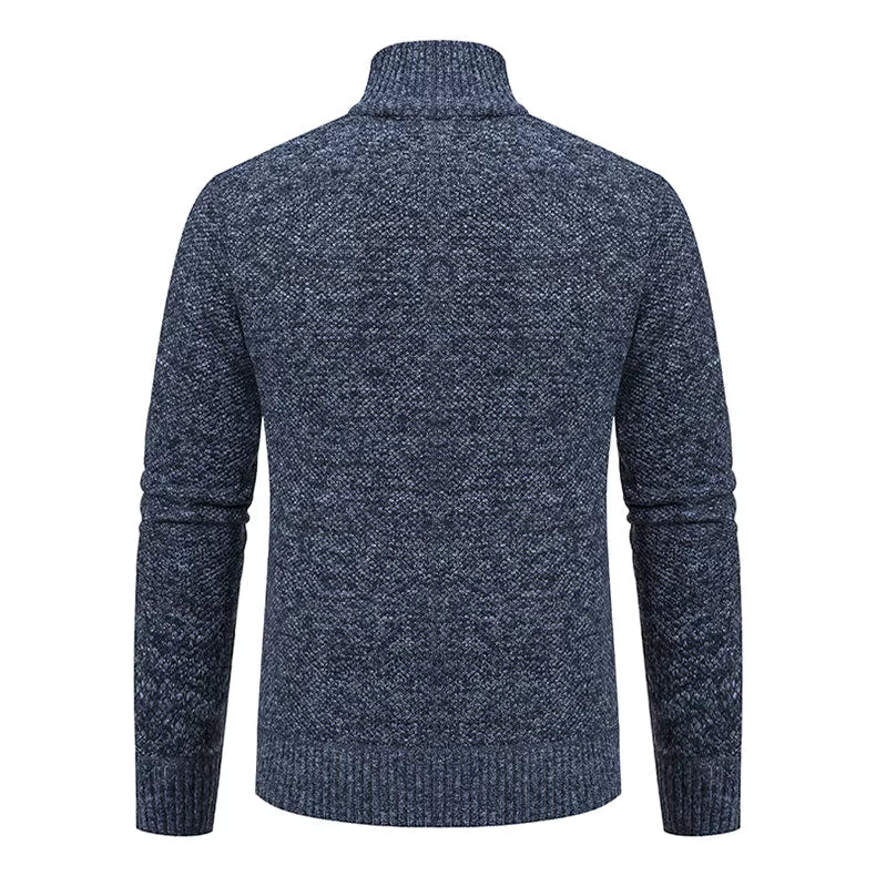 Archer | Men's Full-Zip Mock Neck Textured Knit Cardigan Sweater