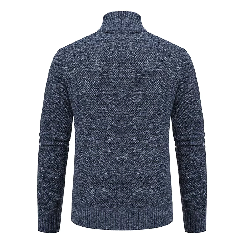 Archer | Men's Full-Zip Mock Neck Textured Knit Cardigan Sweater
