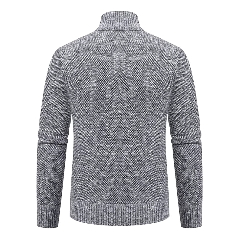 Archer | Men's Full-Zip Mock Neck Textured Knit Cardigan Sweater