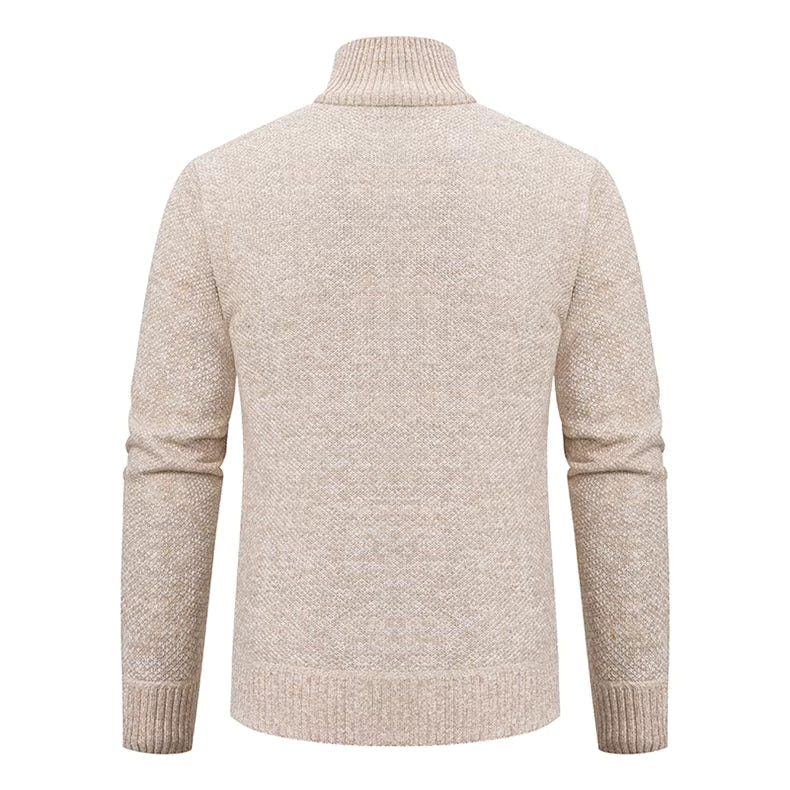 Archer | Men's Full-Zip Mock Neck Textured Knit Cardigan Sweater