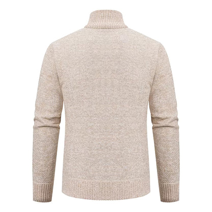 Archer | Men's Full-Zip Mock Neck Textured Knit Cardigan Sweater