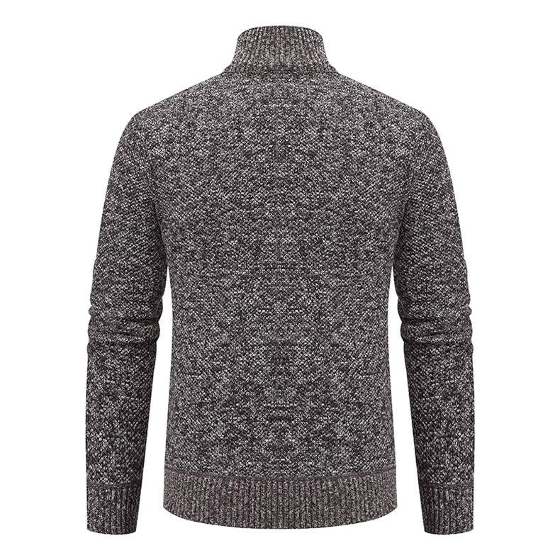 Archer | Men's Full-Zip Mock Neck Textured Knit Cardigan Sweater