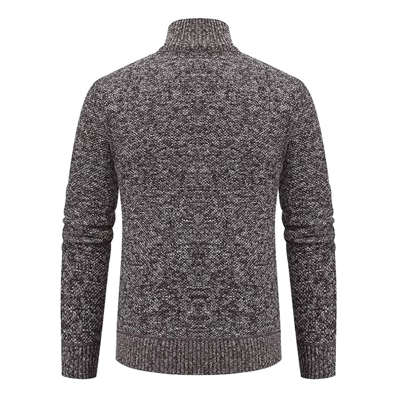 Archer | Men's Full-Zip Mock Neck Textured Knit Cardigan Sweater