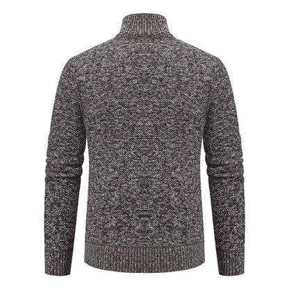 Archer | Men's Full-Zip Mock Neck Textured Knit Cardigan Sweater