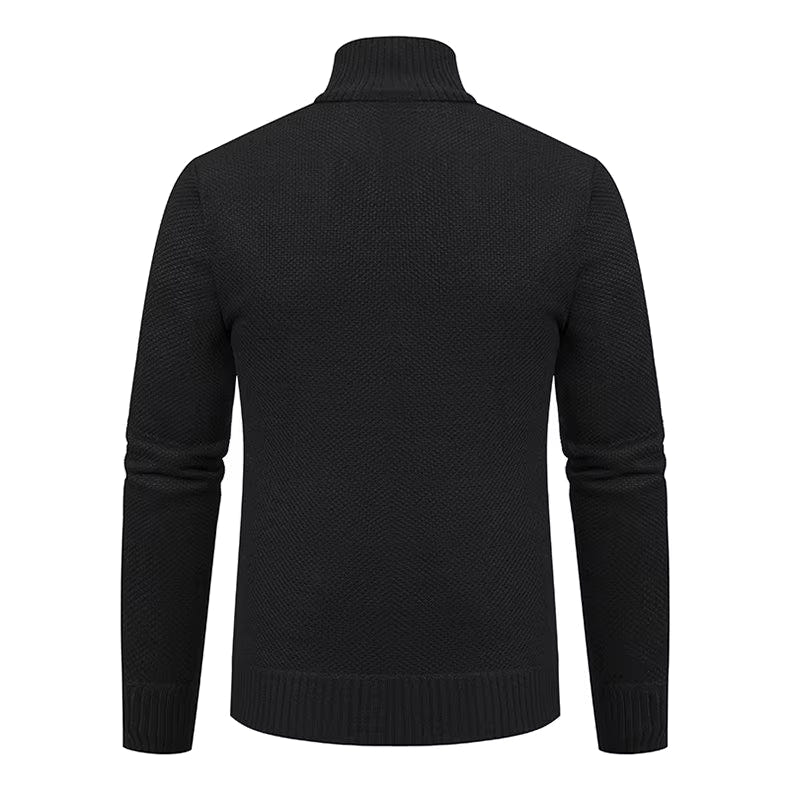 Archer | Men's Full-Zip Mock Neck Textured Knit Cardigan Sweater