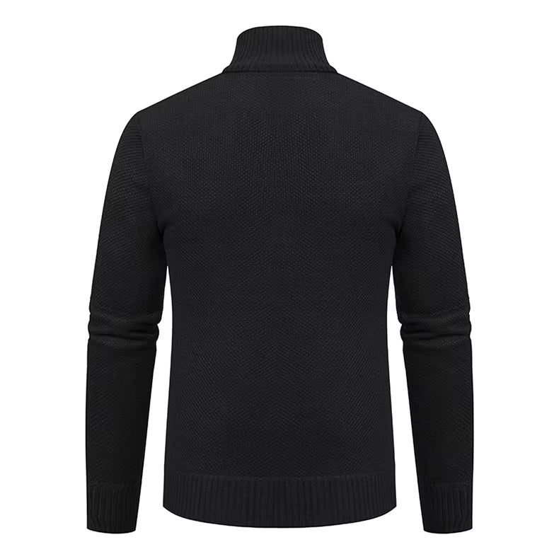 Archer | Men's Full-Zip Mock Neck Textured Knit Cardigan Sweater