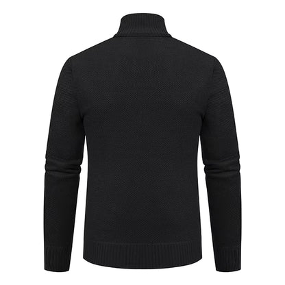 Archer | Men's Full-Zip Mock Neck Textured Knit Cardigan Sweater