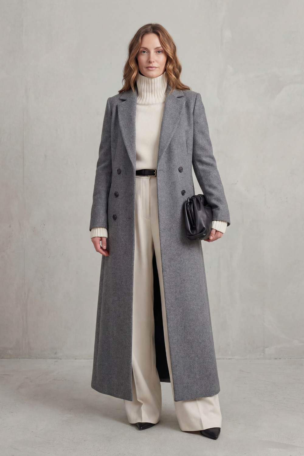 Estella | Women's Double Breasted Tailored Maxi Long Coat