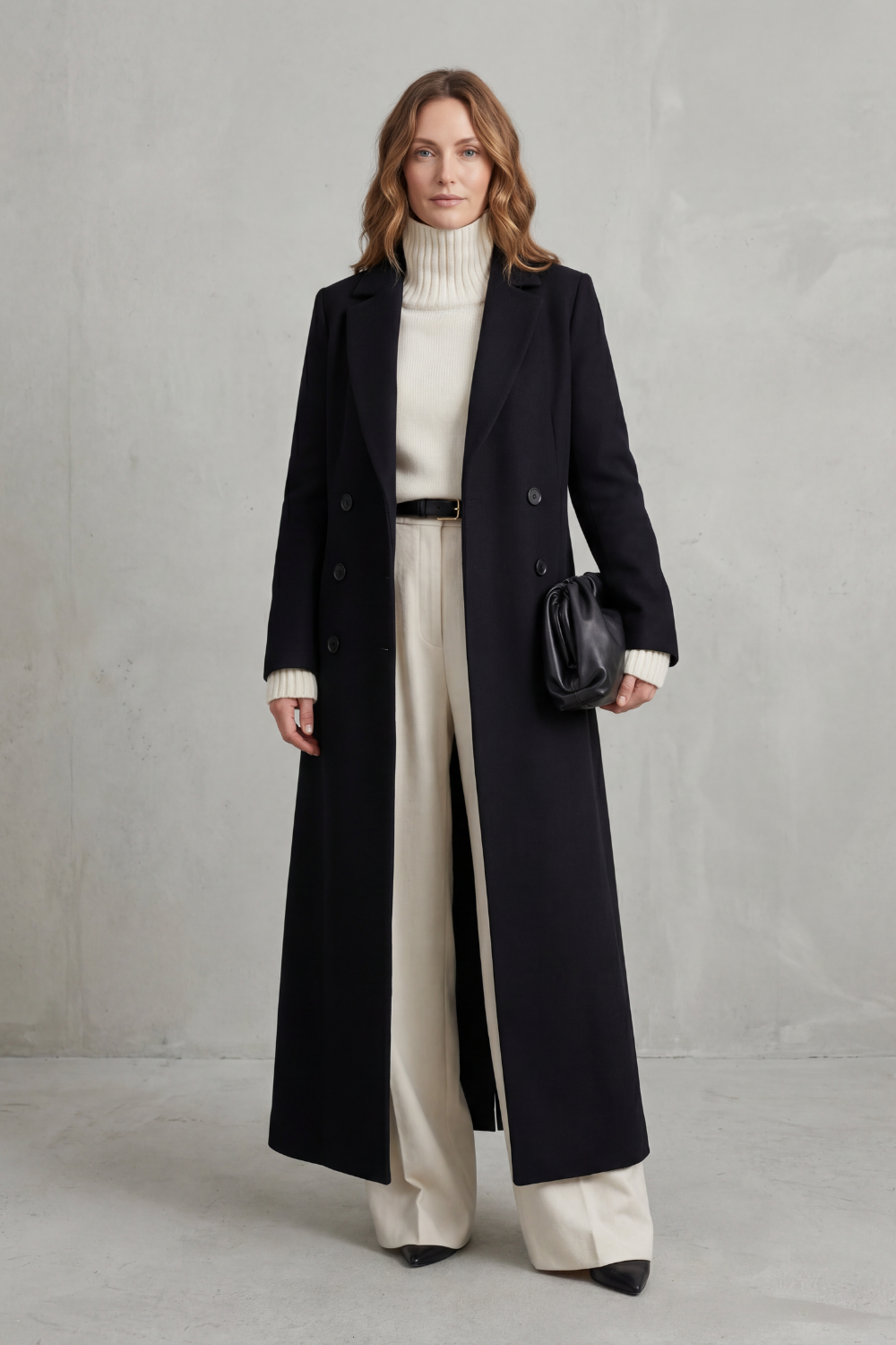 Estella | Women's Double Breasted Tailored Maxi Long Coat