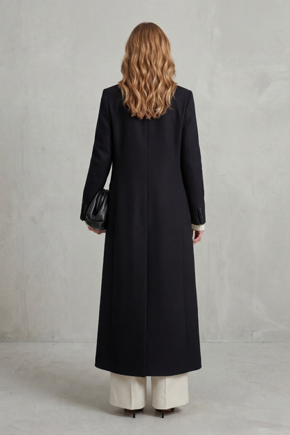Estella | Women's Double Breasted Tailored Maxi Long Coat