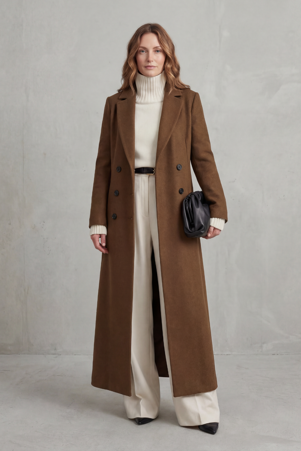 Estella | Women's Double Breasted Tailored Maxi Long Coat