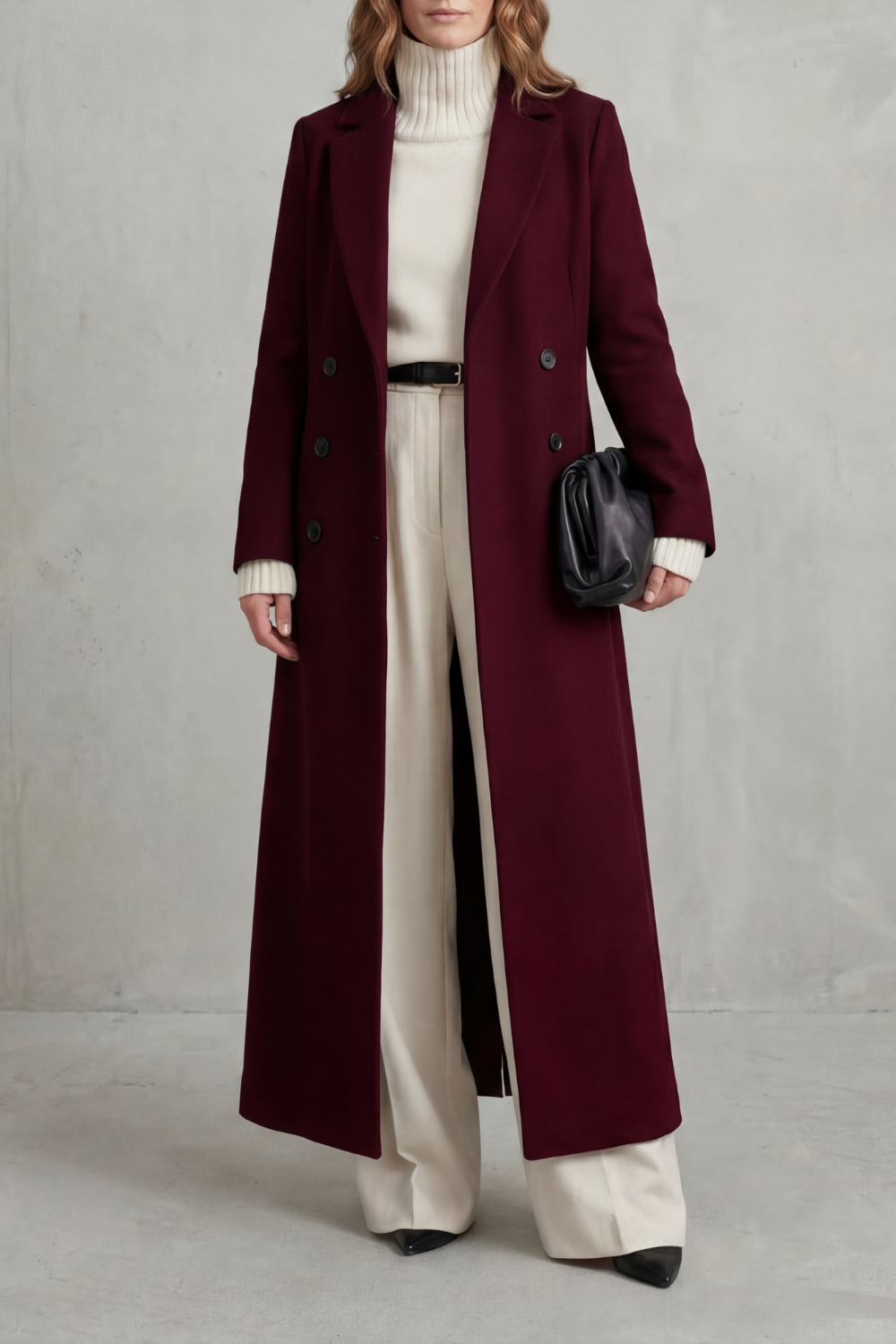 Estella | Women's Double Breasted Tailored Maxi Long Coat