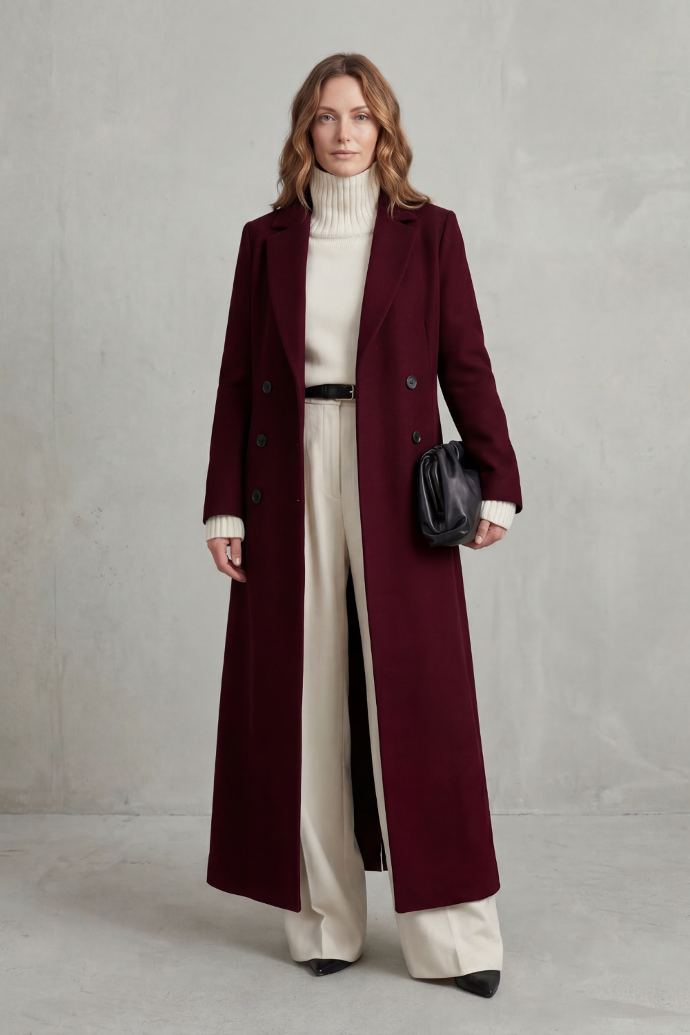 Estella | Women's Double Breasted Tailored Maxi Long Coat