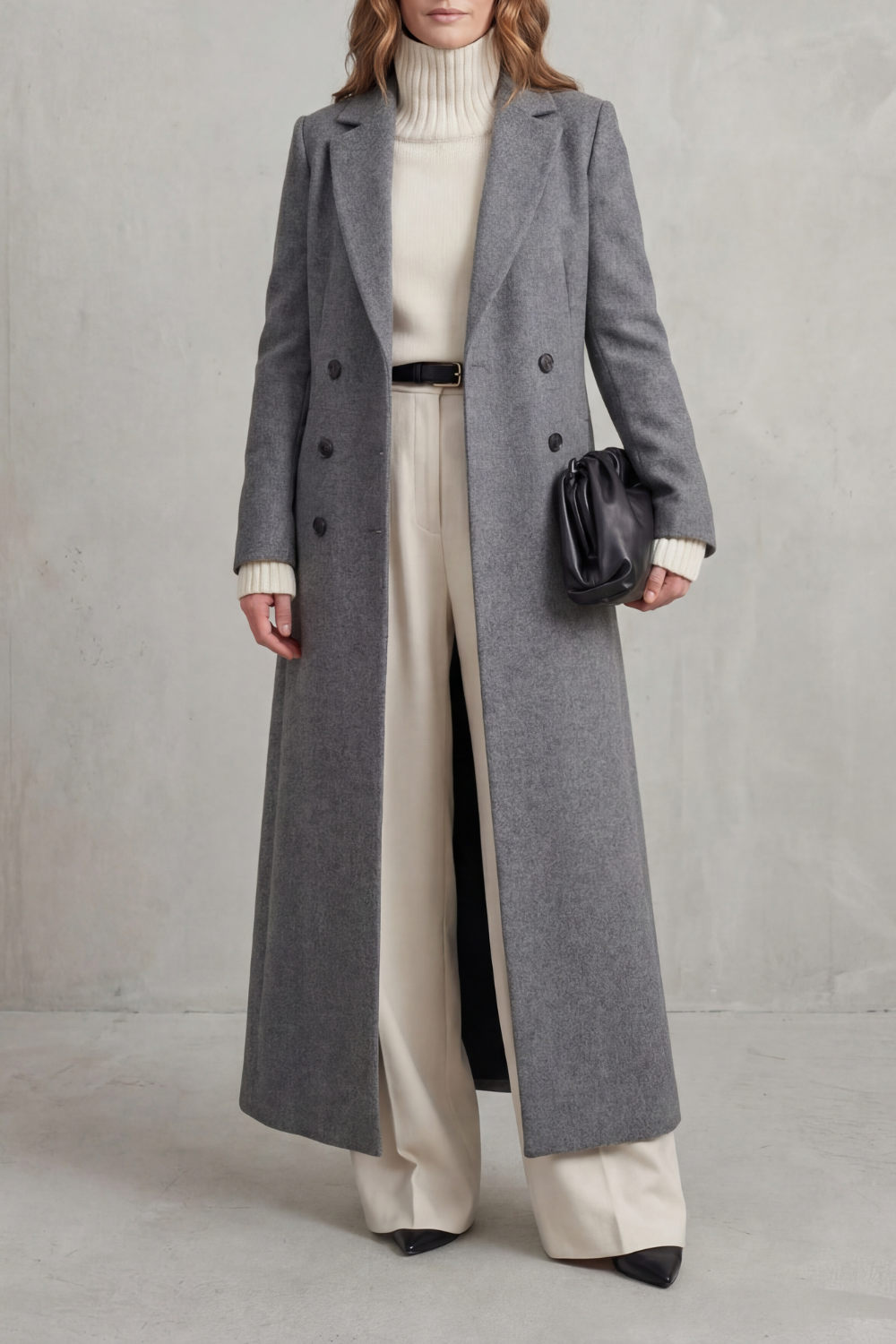Estella | Women's Double Breasted Tailored Maxi Long Coat