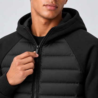 Carrick | Men's Quilted Hooded Puffer Hybrid Winter Jacket