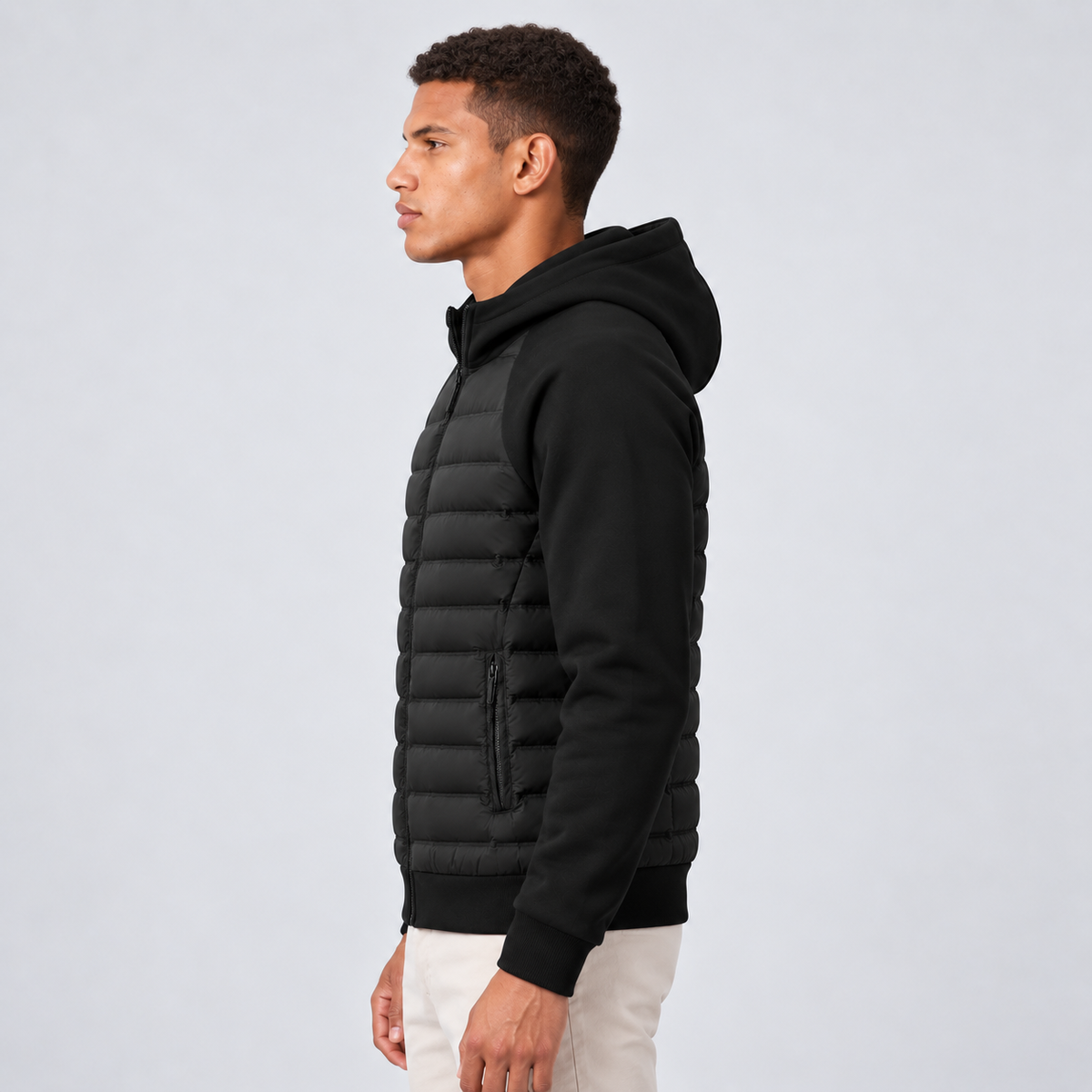 Carrick | Men's Quilted Hooded Puffer Hybrid Winter Jacket