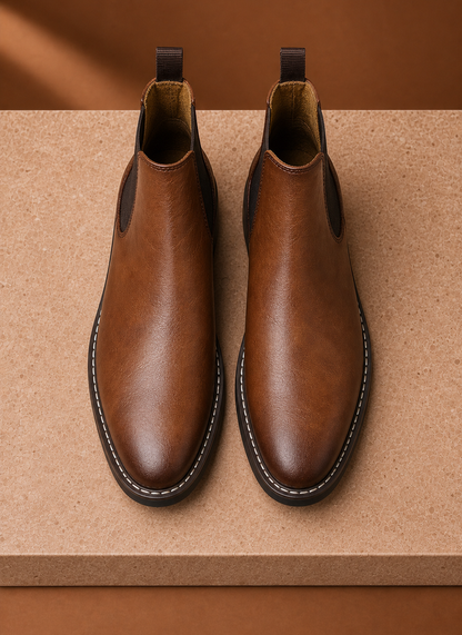 Briar | Men's Round Toe Slip-On Chelsea Ankle Boot