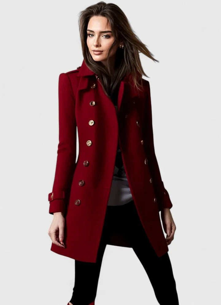 Eileen | Women's Tailored Double-Breasted Wool Winter Coat