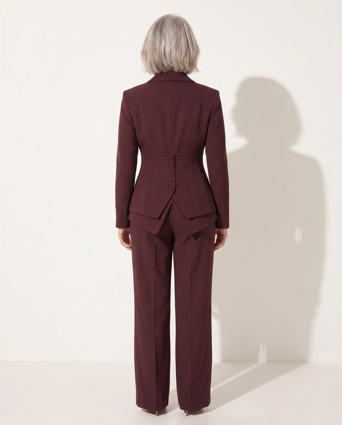 Felicity | Women's Tailored Suit Peplum Blazer and Trouser Set