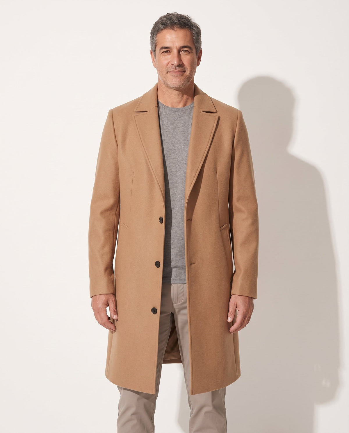 Crawford | Men's Longline Single Breasted Notch Lapel Tailored Winter Coat