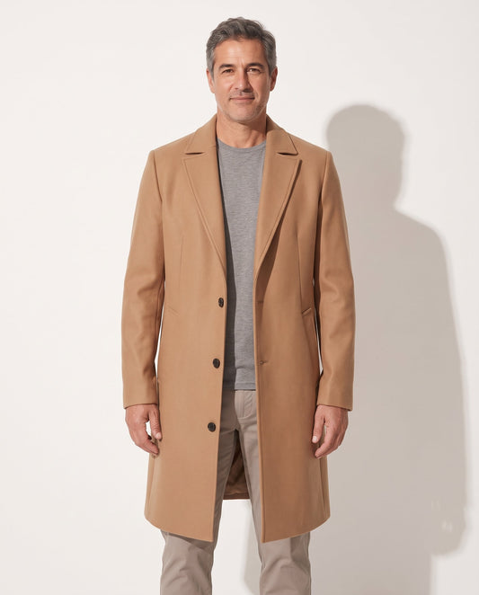 Crawford | Men's Longline Single Breasted Notch Lapel Tailored Winter Coat