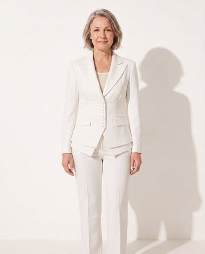 Felicity | Women's Tailored Suit Peplum Blazer and Trouser Set