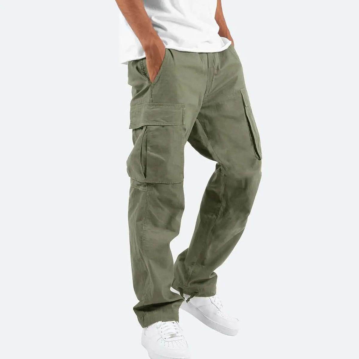Bramwell | Men's Relaxed Fit Drawstring Cargo Trousers