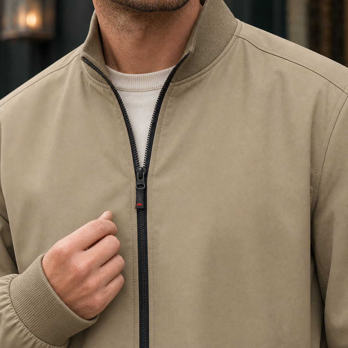Booker | Men's Casual Stand Collar Zip-Up Bomber Jacket