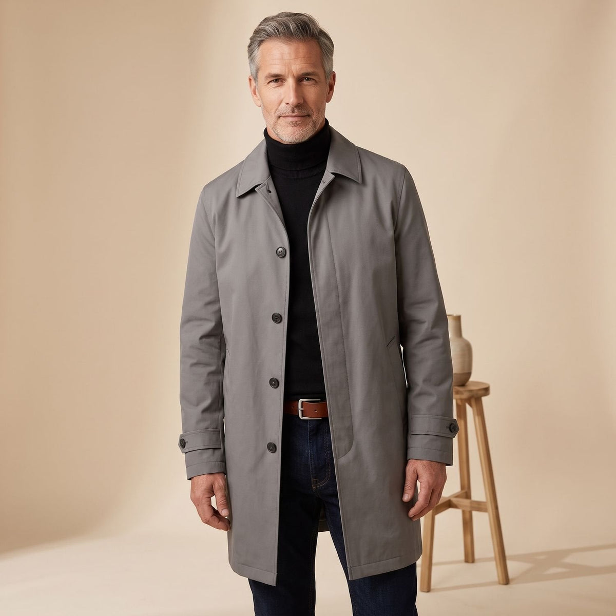 Devlin | Men's Classic Single-Breasted Water Resistant Trench Coat