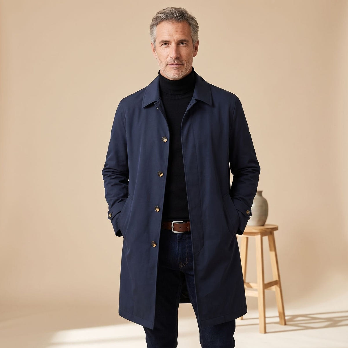 Devlin | Men's Classic Single-Breasted Water Resistant Trench Coat
