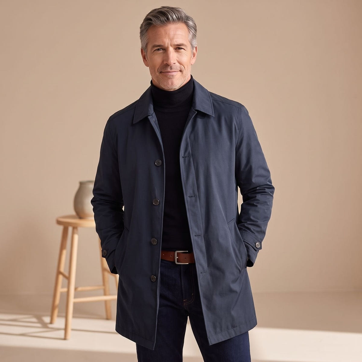 Devlin | Men's Classic Single-Breasted Water Resistant Trench Coat